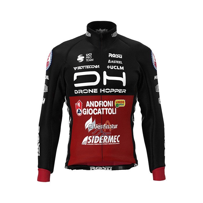 Androni Giocattoli Ropa Ciclismo Culotte Largo 2022 Hombre Mangas Largas Negro Rojo